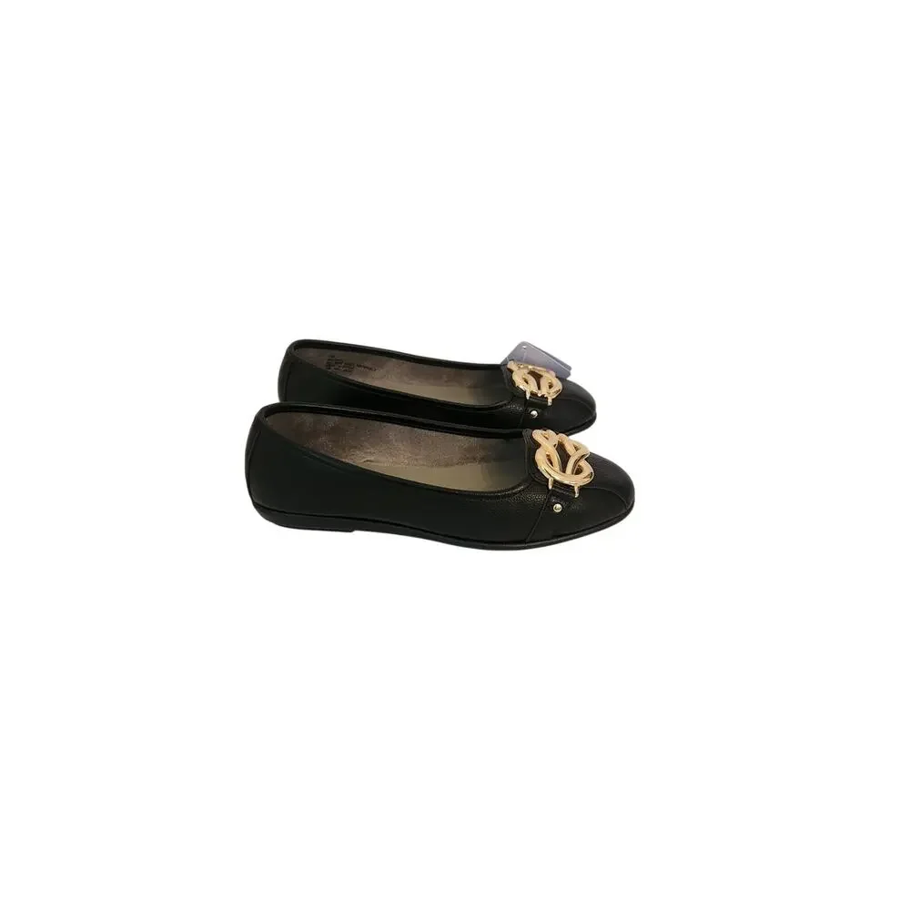 New Aerosoles Big Bet Flats Memory Foam Black 7M